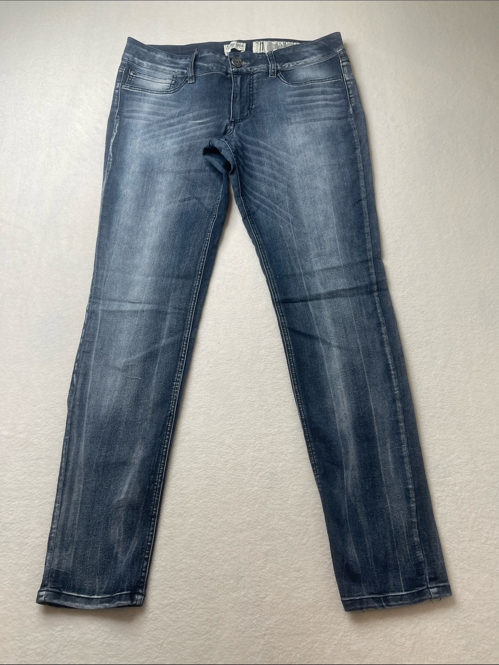 Indigo Rein Skinny Jeans in Faded Denim Blue WOMENS JR SIZE 11
